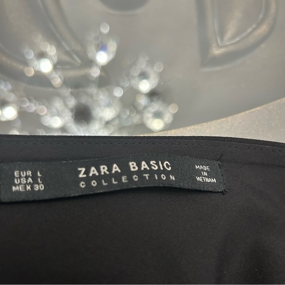 💎Zara Black Dress with Rhinestone Accents. Large - Picture 8 of 10